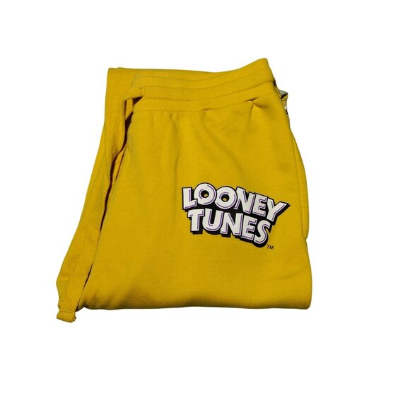 Looney Tunes Juniors' Graphic Jogger Pants Size M (7-9) Color Gold - Picture 1 of 4